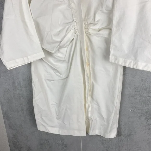 Zara white gathered dress - Picture 6 of 8